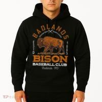 American Bison Baseball Retro Minor League Baseball Team Hoodie thumb 2