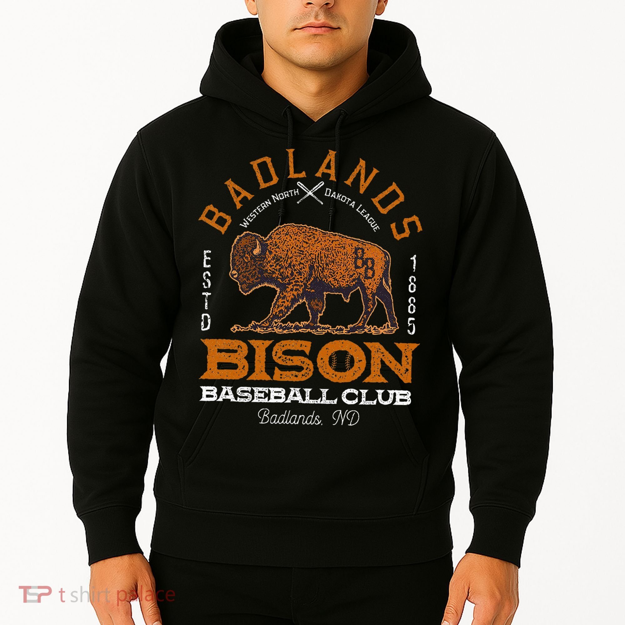 American Bison Baseball Retro Minor League Baseball Team Hoodie
