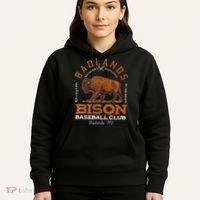American Bison Baseball Retro Minor League Baseball Team Hoodie thumb 5