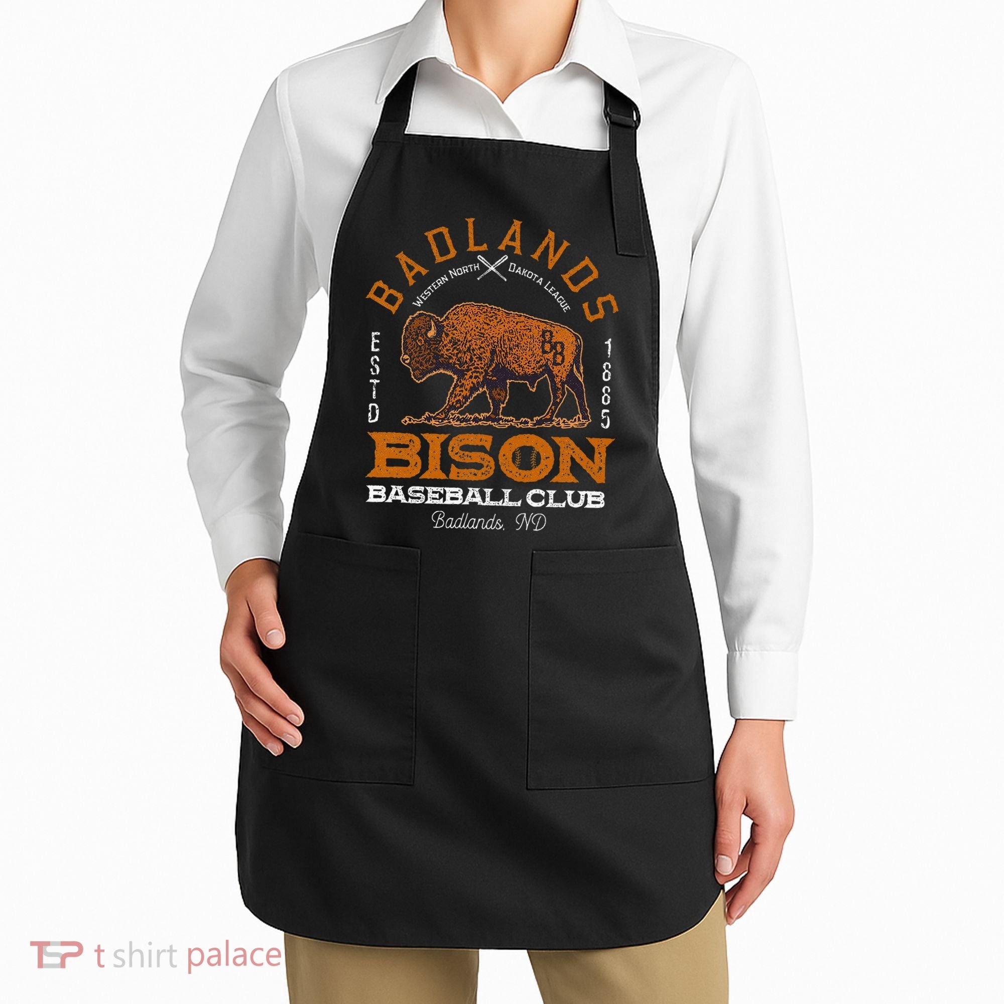 American Bison Baseball Retro Minor League Baseball Team Apron