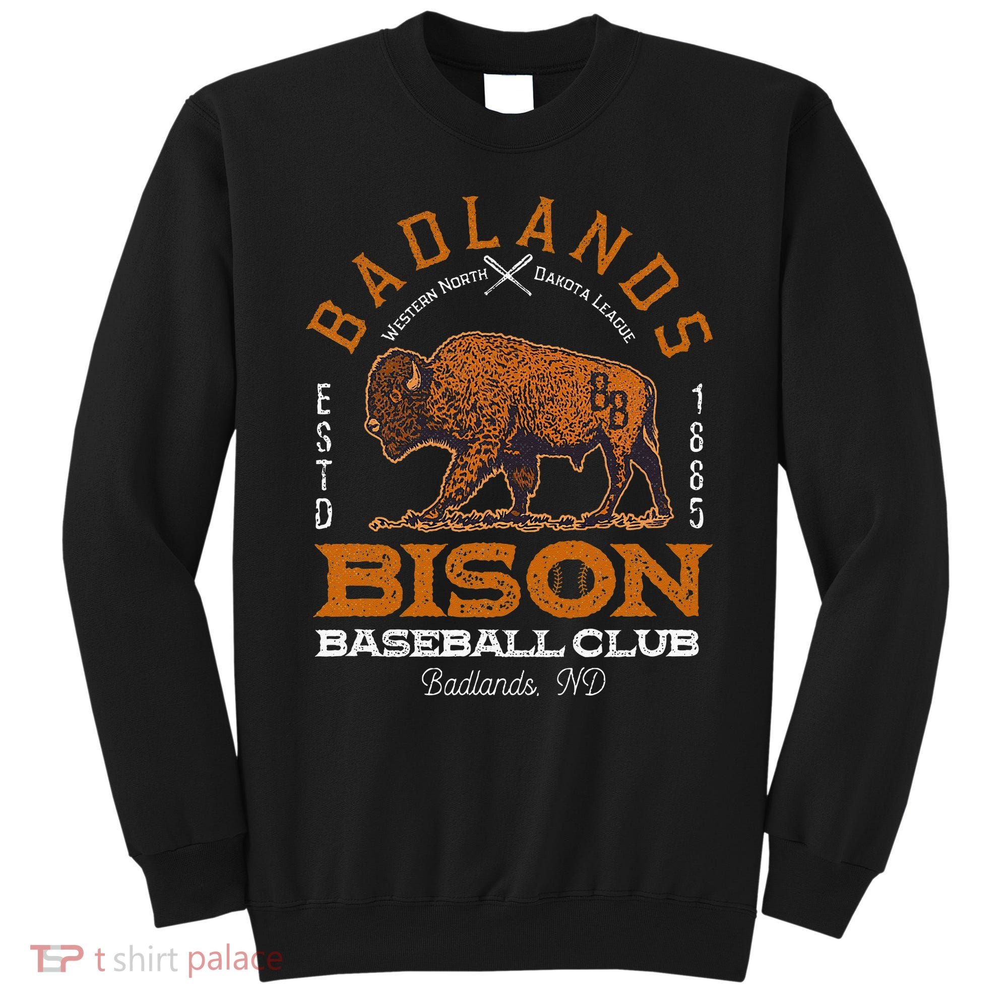 American Bison Baseball Retro Minor League Baseball Team Sweatshirt