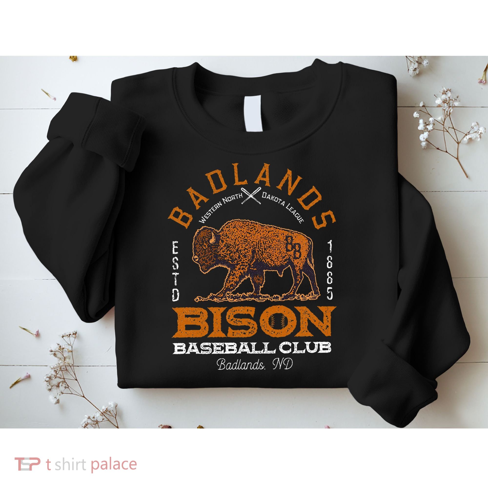 American Bison Baseball Retro Minor League Baseball Team Sweatshirt