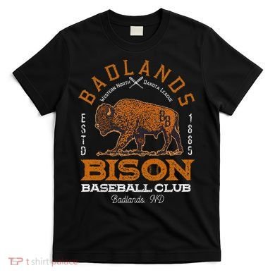 American Bison Baseball Retro Minor League Baseball Team T-Shirt