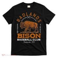 American Bison Baseball Retro Minor League Baseball Team T-Shirt thumb 0