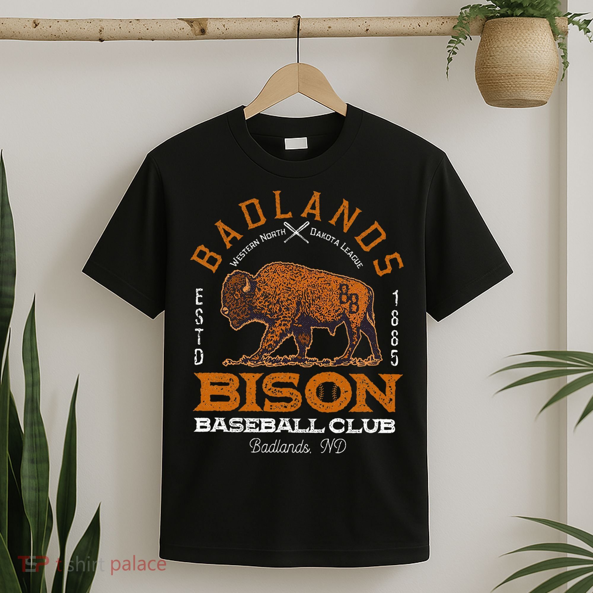 American Bison Baseball Retro Minor League Baseball Team T-Shirt