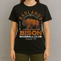 American Bison Baseball Retro Minor League Baseball Team T-Shirt thumb 4