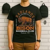 American Bison Baseball Retro Minor League Baseball Team T-Shirt thumb 6