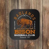 American Bison Baseball Retro Minor League Baseball Team Coaster thumb 0