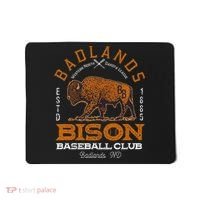 American Bison Baseball Retro Minor League Baseball Team Mousepad thumb 0