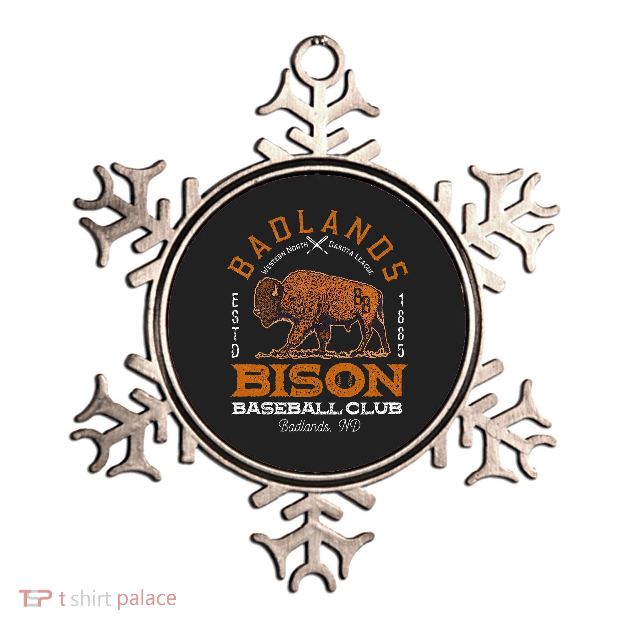 American Bison Baseball Retro Minor League Baseball Team Ornament