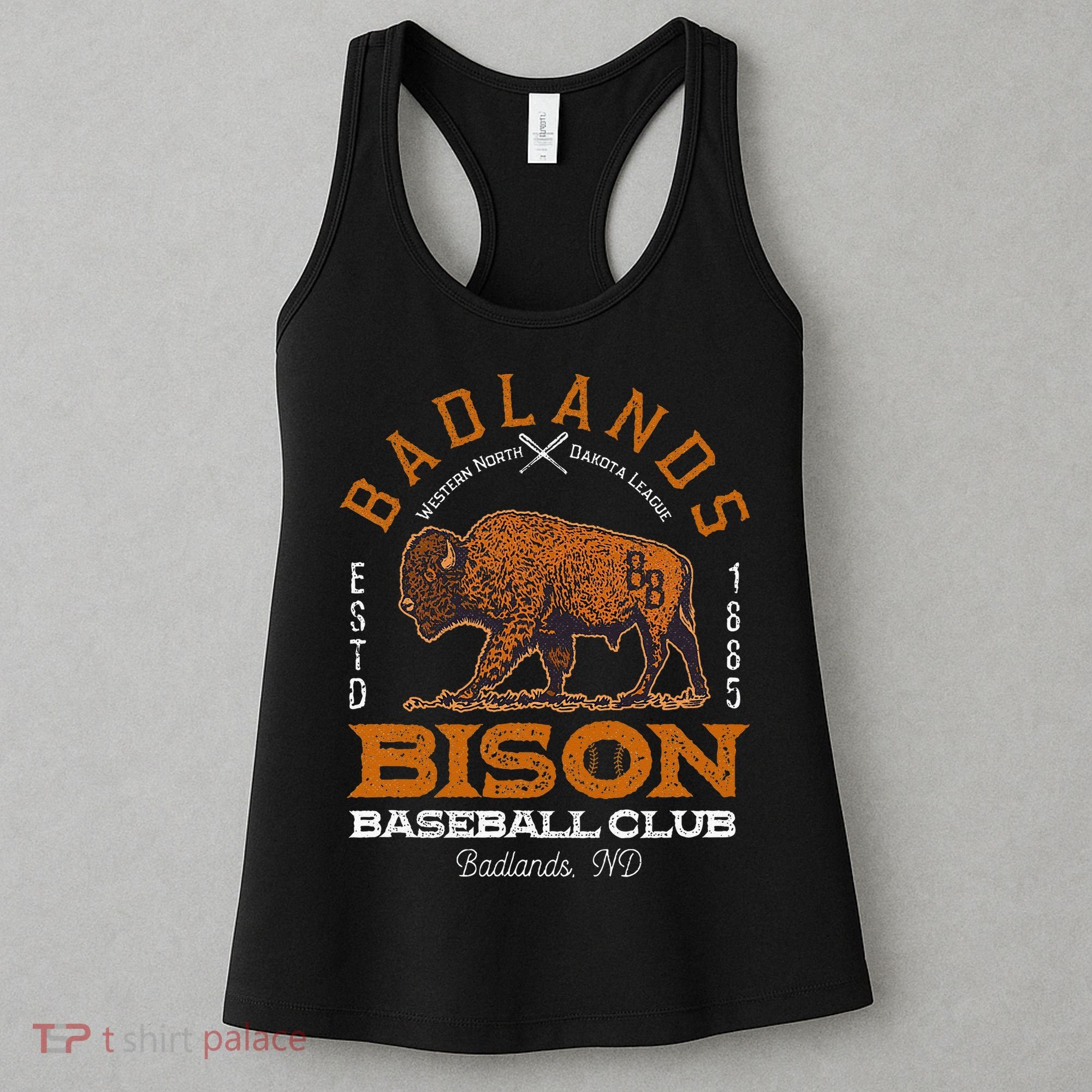 American Bison Baseball Retro Minor League Baseball Team Women's Tank Top