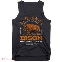 American Bison Baseball Retro Minor League Baseball Team Tank Top thumb 0