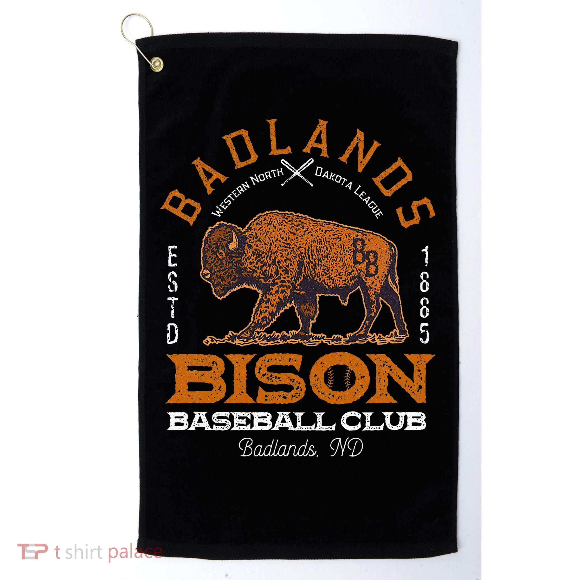 American Bison Baseball Retro Minor League Baseball Team Golf Towel