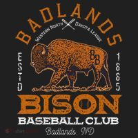American Bison Baseball Retro Minor League Baseball Team Golf Towel thumb 3