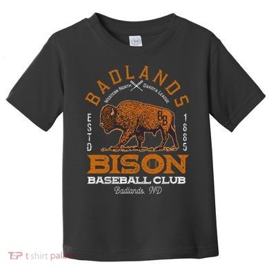 American Bison Baseball Retro Minor League Baseball Team Toddler T-Shirt