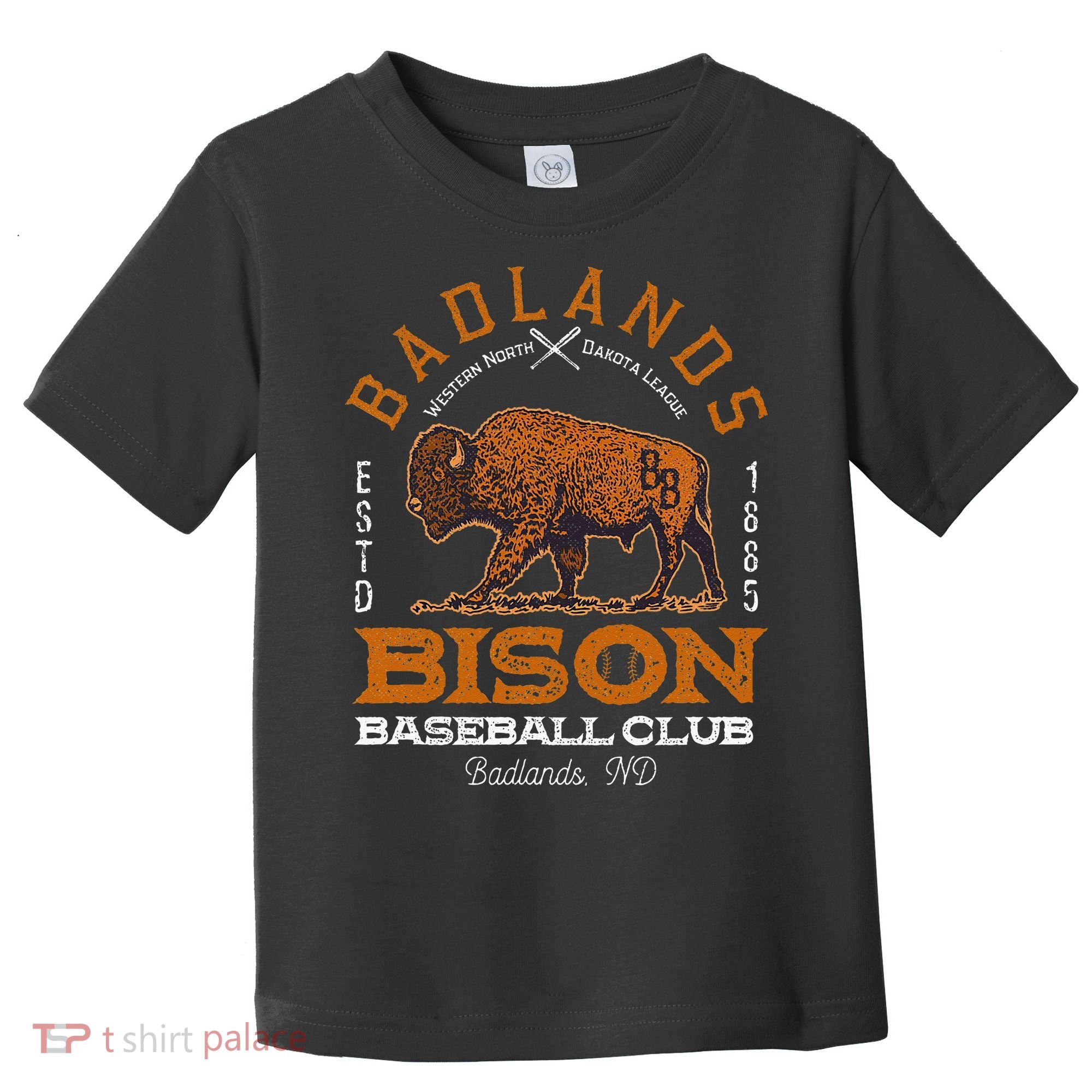American Bison Baseball Retro Minor League Baseball Team Toddler T-Shirt