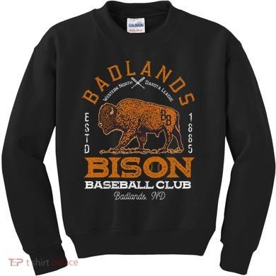 American Bison Baseball Retro Minor League Baseball Team Kids Sweatshirt
