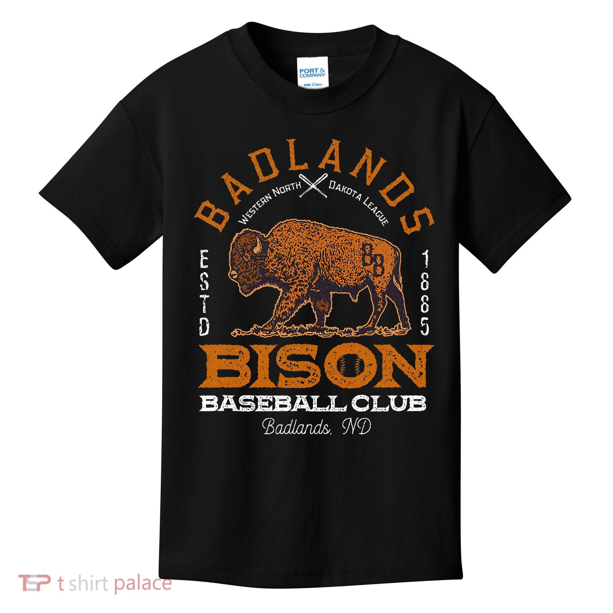 American Bison Baseball Retro Minor League Baseball Team Kids T-Shirt