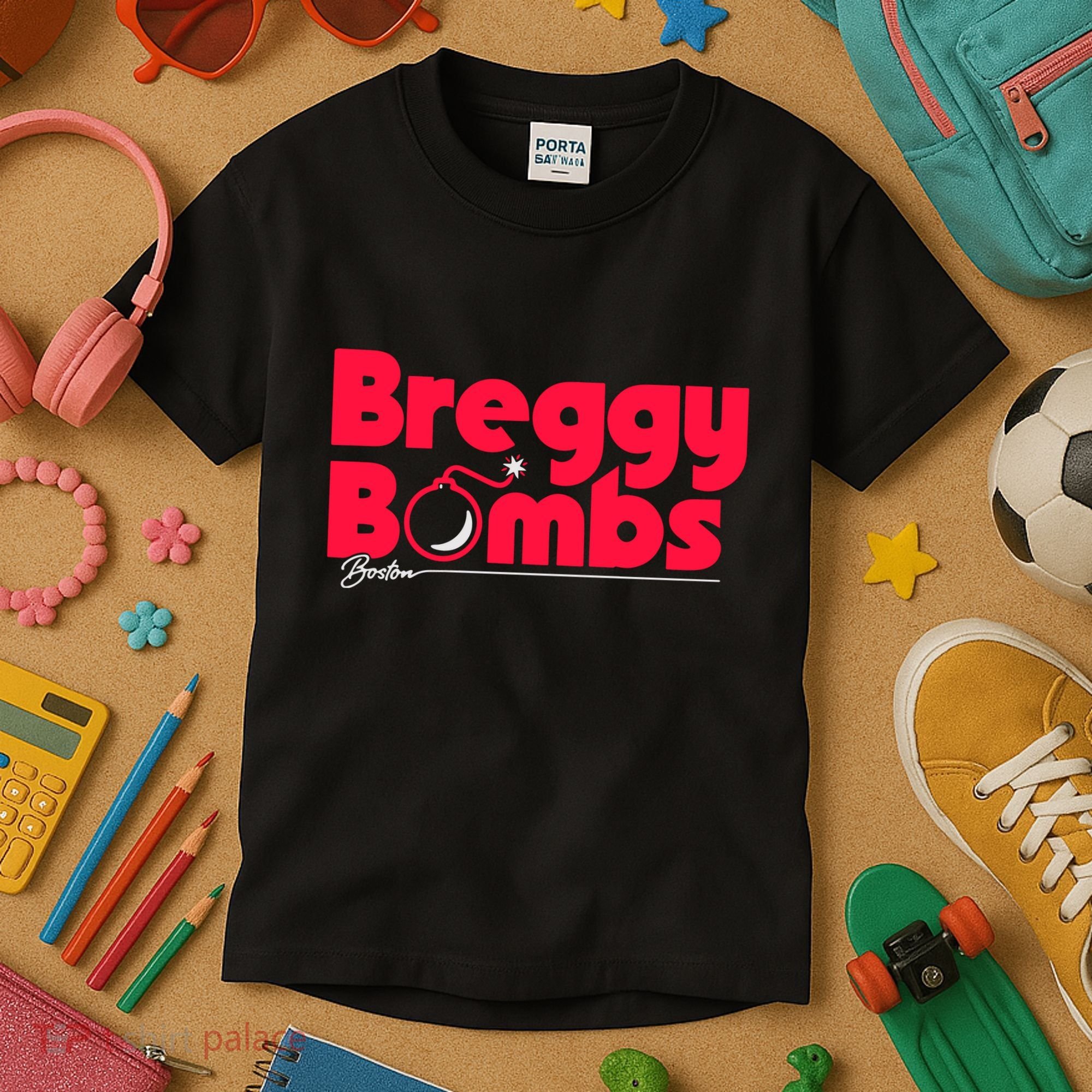 Alex Bregman Boston Baseball Breggy Bombs Kids T-Shirt