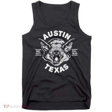 Austin Bat Bat City Texas Tx Est Established 1839 Design Tank Top