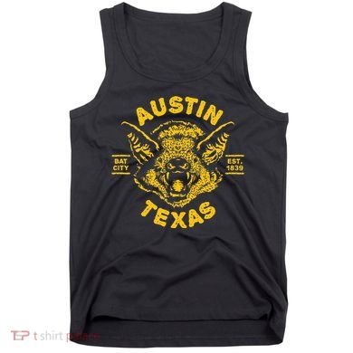 Austin Bat Bat City Texas Tx Est Established 1839 Design Tank Top