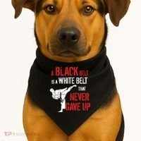 A Black Belt Is A White Belt That Never Gave Up Karate Gift USA-Made Doggie Bandana thumb 1