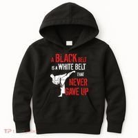 A Black Belt Is A White Belt That Never Gave Up Karate Gift Kids Hoodie thumb 0