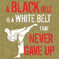 A Black Belt Is A White Belt That Never Gave Up Karate Gift Garment-Dyed Women's Muscle Tee thumb 6