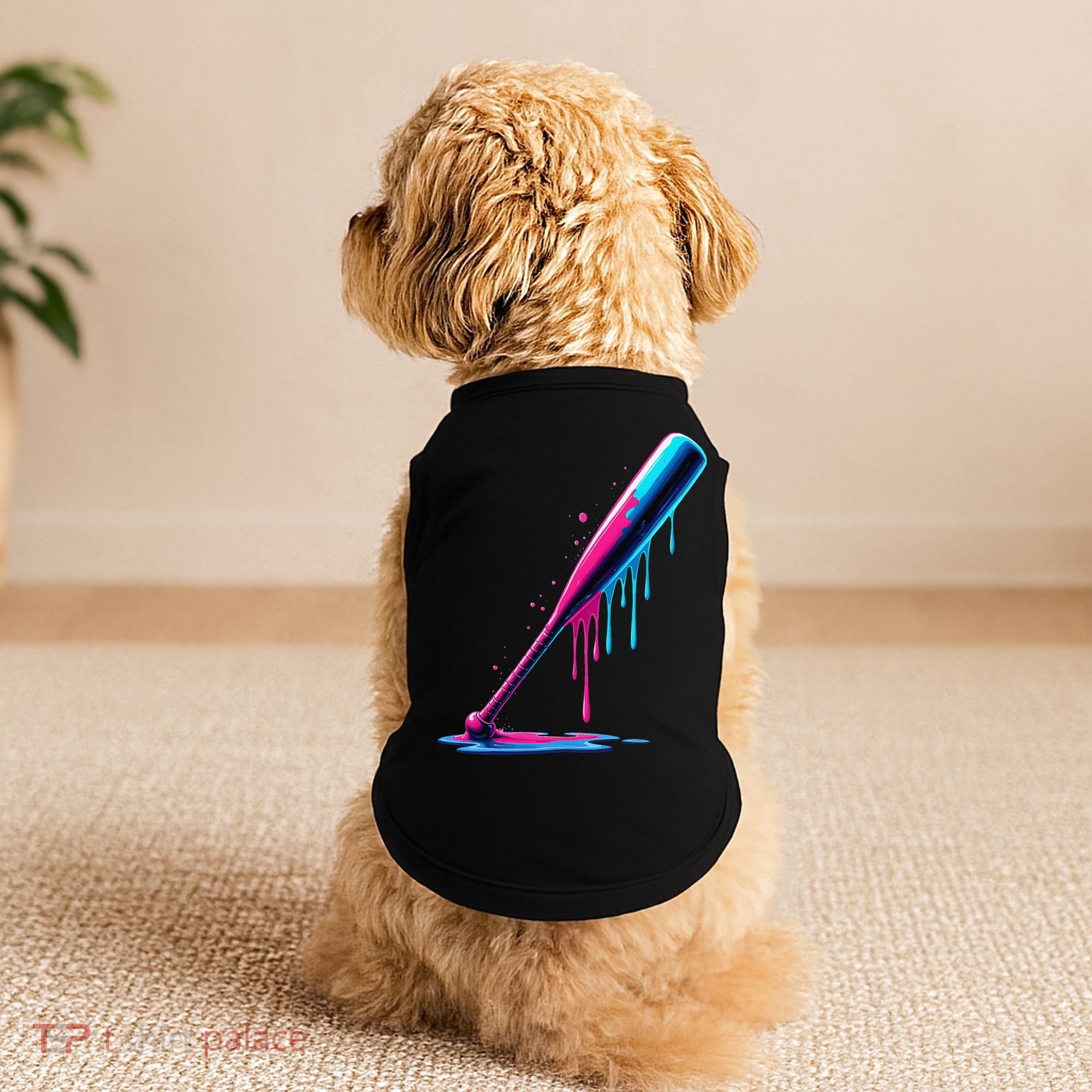 Aesthetic Baseball Bat Drip Doggie Tank