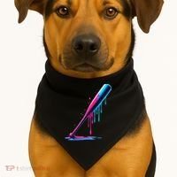 Aesthetic Baseball Bat Drip USA-Made Doggie Bandana thumb 1