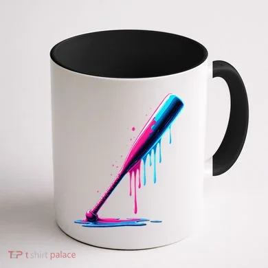 Aesthetic Baseball Bat Drip Coffee Mug back