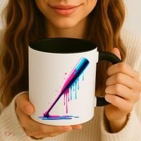Aesthetic Baseball Bat Drip Coffee Mug thumb 3