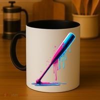 Aesthetic Baseball Bat Drip Coffee Mug thumb 4