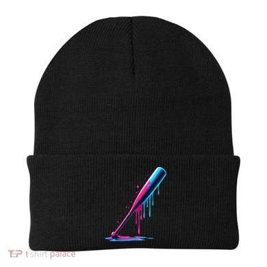 Aesthetic Baseball Bat Drip Beanie