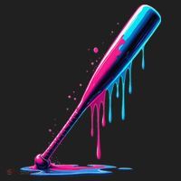 Aesthetic Baseball Bat Drip Beanie thumb 2