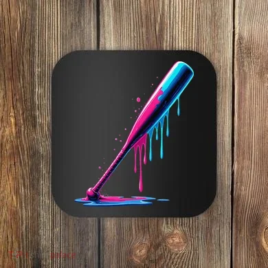 Aesthetic Baseball Bat Drip Coaster