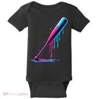 Aesthetic Baseball Bat Drip Baby Bodysuit thumb 0