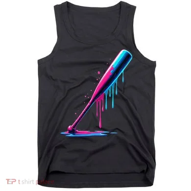 Aesthetic Baseball Bat Drip Tank Top