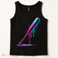 Aesthetic Baseball Bat Drip Tank Top thumb 2