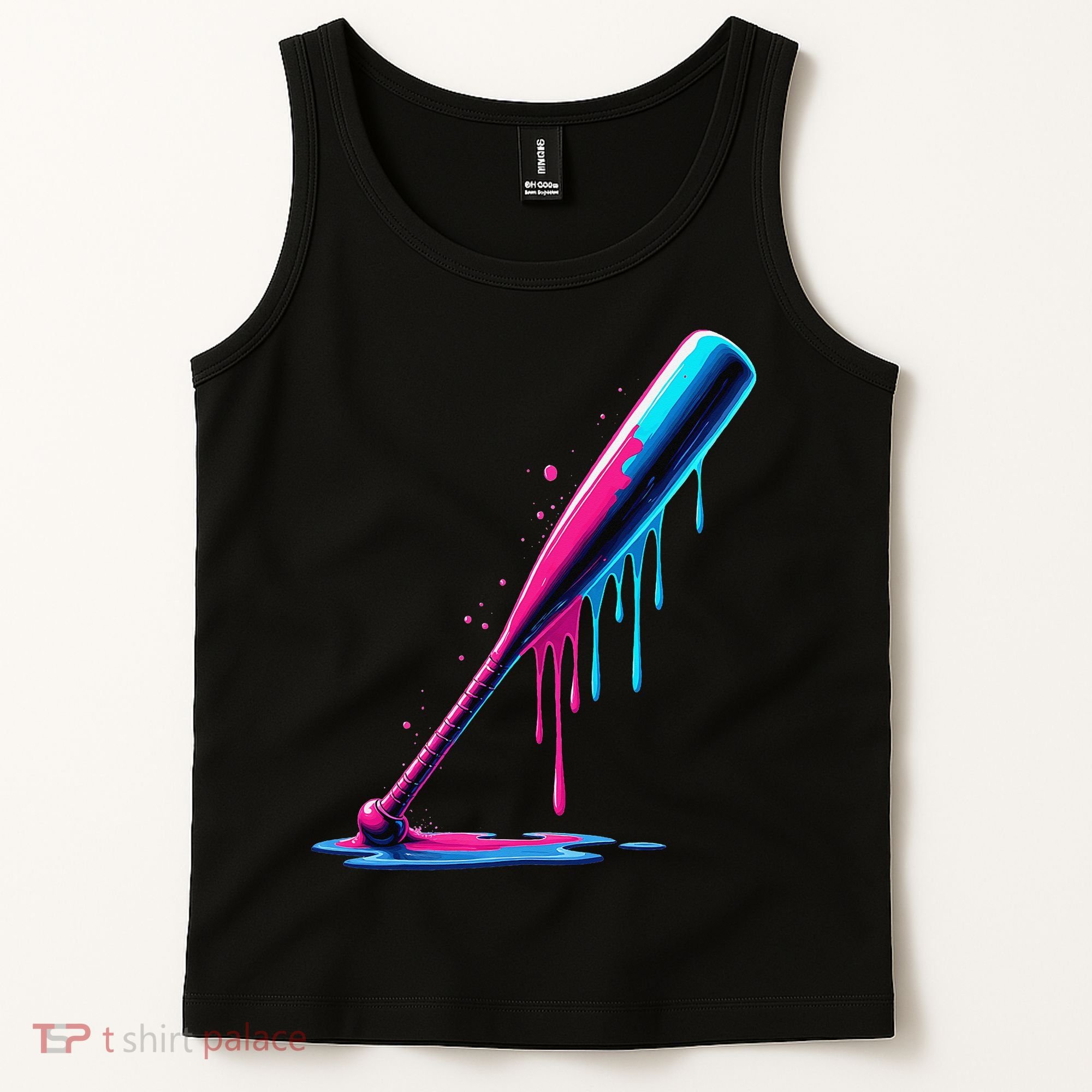 Aesthetic Baseball Bat Drip Tank Top