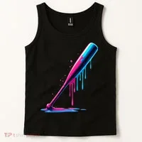 Aesthetic Baseball Bat Drip Tank Top thumb 2