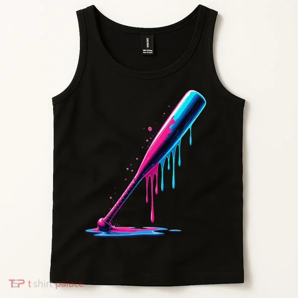 Aesthetic Baseball Bat Drip Tank Top