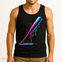 Aesthetic Baseball Bat Drip Tank Top thumb 3