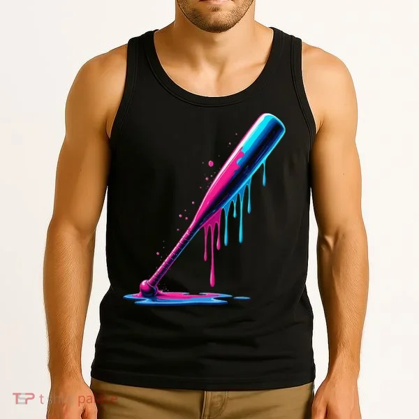 Aesthetic Baseball Bat Drip Tank Top