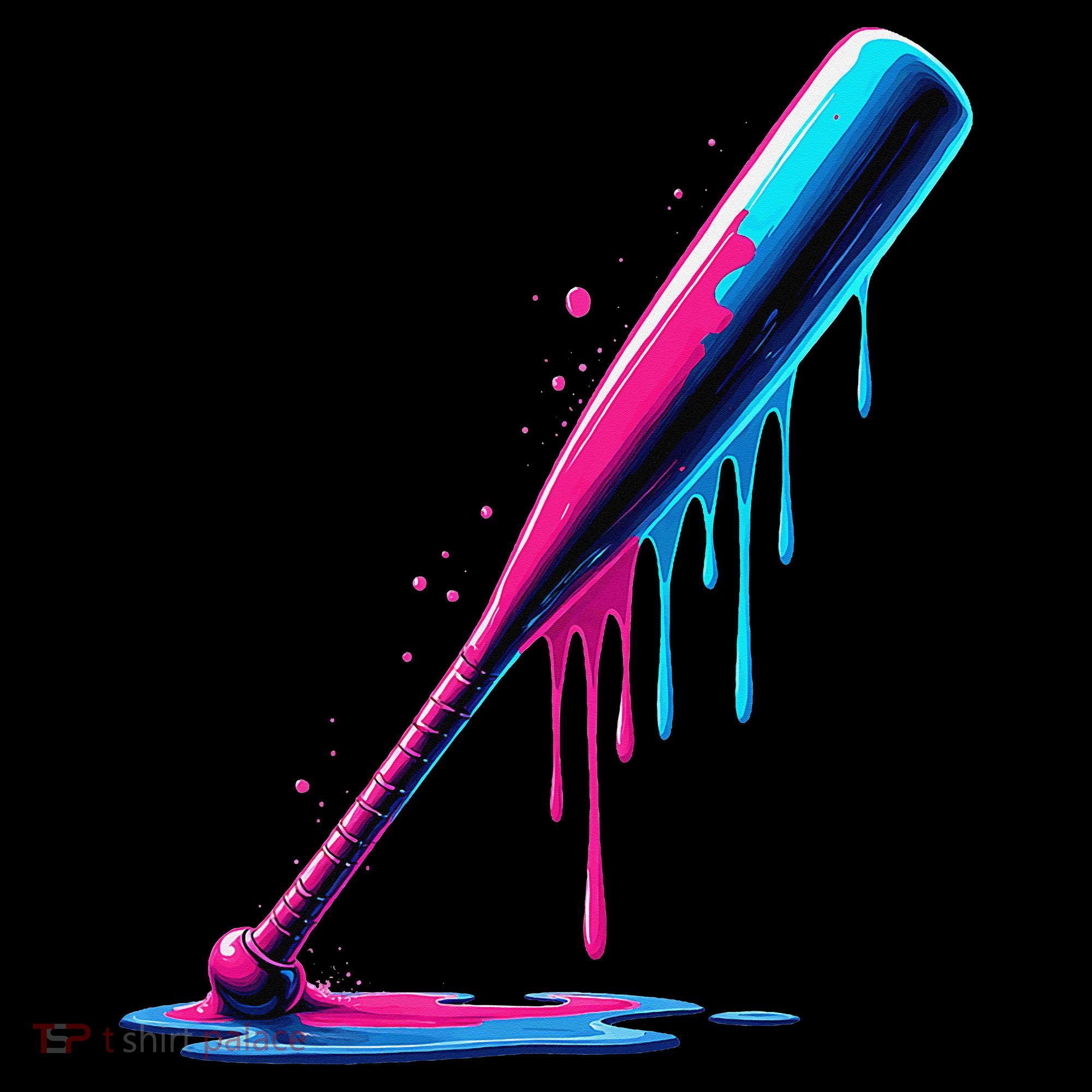 Aesthetic Baseball Bat Drip Tank Top