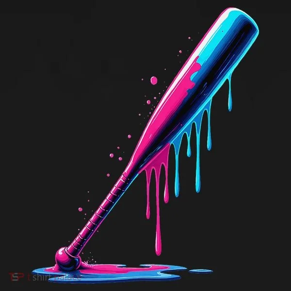 Aesthetic Baseball Bat Drip Tank Top
