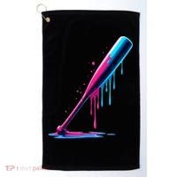Aesthetic Baseball Bat Drip Golf Towel thumb 0
