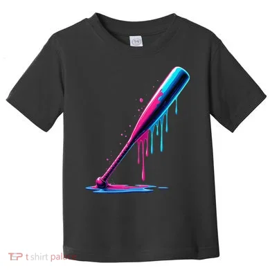 Aesthetic Baseball Bat Drip Toddler T-Shirt