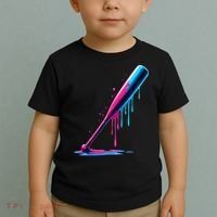 Aesthetic Baseball Bat Drip Toddler T-Shirt thumb 2