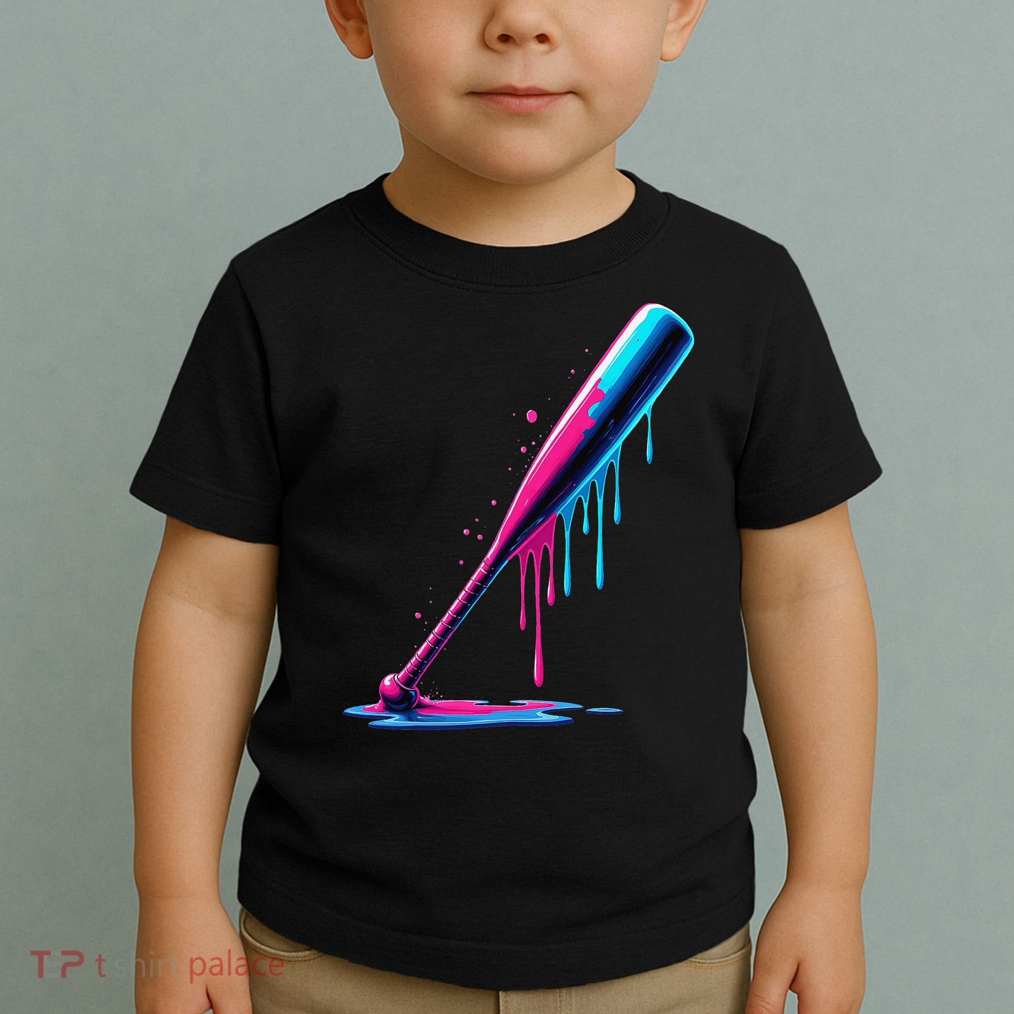 Aesthetic Baseball Bat Drip Toddler T-Shirt